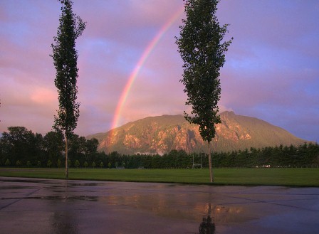 Rainbow over Mt Si